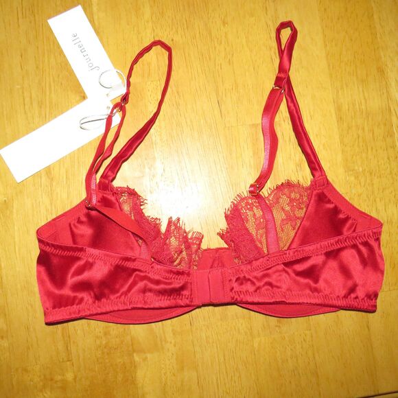 Journelle Veronique Red Low Balconette Bra Size 32C - Picture 4 of 7